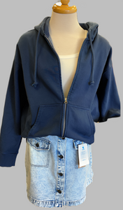 HOLLIE FLEECE LS ZIP-UP HOODIE-V. INK G.D.