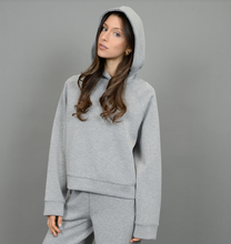 Load image into Gallery viewer, PRISTINE HTHR MELANGE LS HOODY -MID HTHR GREY
