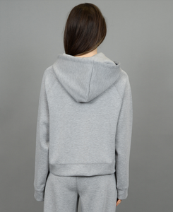 PRISTINE HTHR MELANGE LS HOODY -MID HTHR GREY