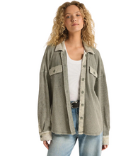 Load image into Gallery viewer, Elijah Waffle Jacket Palm Green
