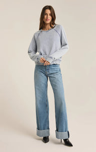 SALDANA KNIT DENIM TOP