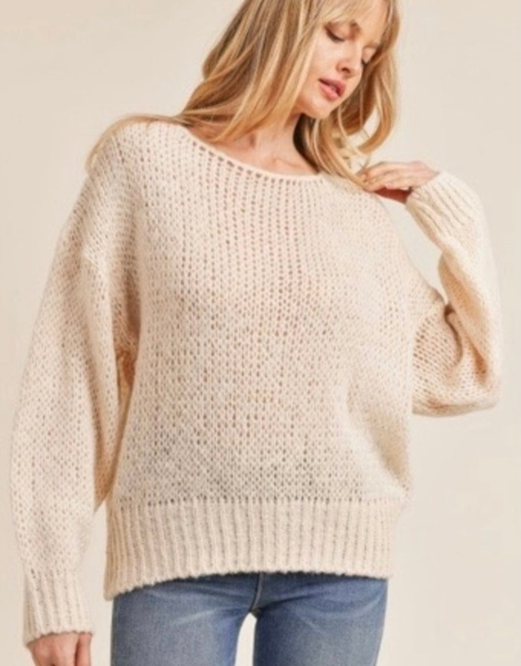 BREANNA PULLOVER -CREAM