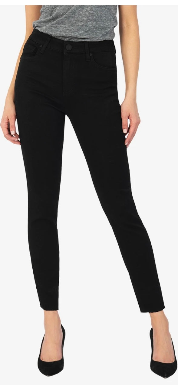 KUT JEANS DONNA HIGH RISE ANKLE SKINNY RAW HEM