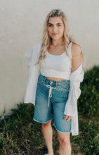 Load image into Gallery viewer, Drawstring Denim Shorts
