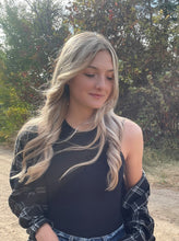 Load image into Gallery viewer, HAWK PLAID BUTTON UP TOP

